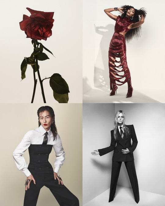 상단부터 나오미 캠벨, 리우 웬, 엘르 패닝 [알렉산더 맥퀸(Alexander McQueen) 제공]